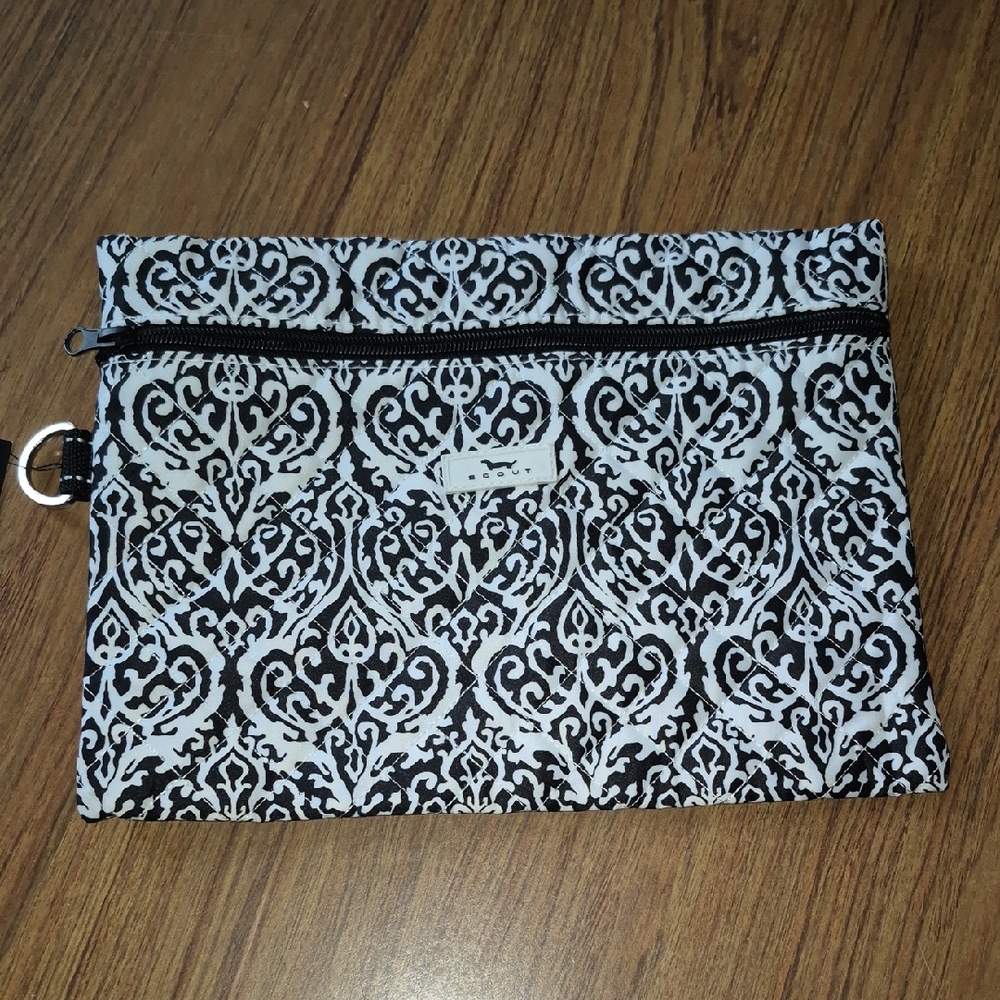 SCOUT Black and White Patterned Pouch.  NWT
